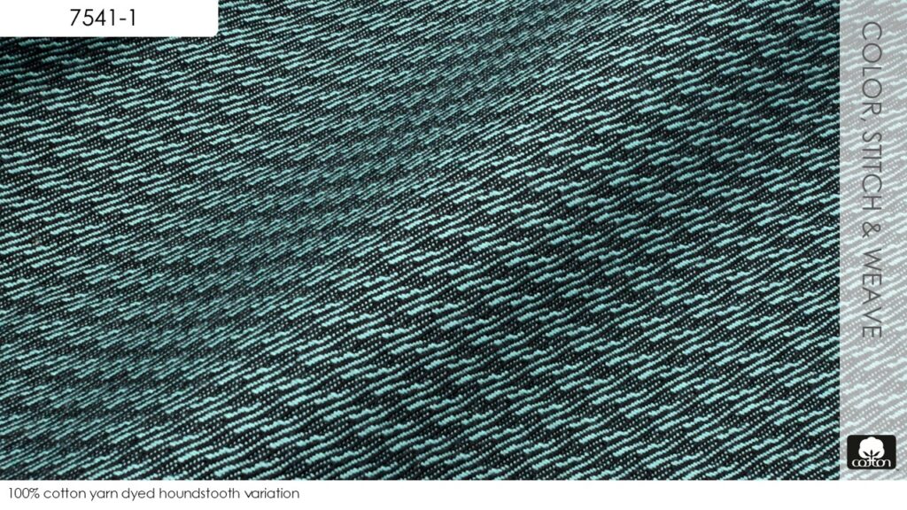 100% cotton yarn dyed houndstooth variation

